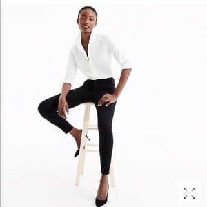 J. Crew Classic White Stretch Dress Blouse, S